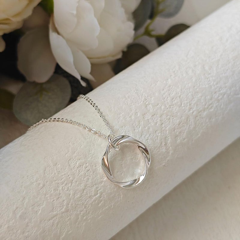 OGD Store Layered CZ Rondelle Pendant Necklaces for Women, 14K Gold Plated Trendy Mariner Chain Dainty Circle Rondelle Pendant Choker Necklace for Women Two-Toned Cubic Zirconia Gold Necklace - Image 3